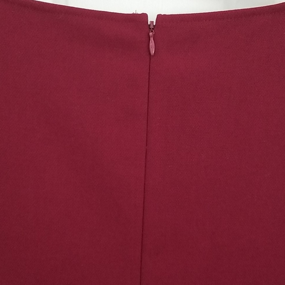 LOFT Red Wine-Colored Dress with Fringes - Women Size 4 - Picture 7 of 7